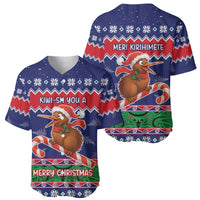 New Zealand Christmas Baseball Jersey Kiwi-sh You A Merry Christmas LT05 - Polynesian Pride