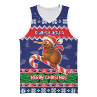 New Zealand Christmas Basketball Jersey Kiwi-sh You A Merry Christmas LT05 Unisex Blue - Polynesian Pride