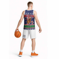New Zealand Christmas Basketball Jersey Kiwi-sh You A Merry Christmas LT05 - Polynesian Pride