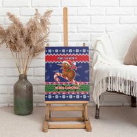 New Zealand Christmas Canvas Wall Art Kiwi-sh You A Merry Christmas LT05 - Polynesian Pride