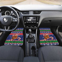 New Zealand Christmas Car Mats Kiwi-sh You A Merry Christmas LT05 Set 2pcs - Front Blue - Polynesian Pride