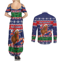 New Zealand Christmas Couples Matching Summer Maxi Dress and Long Sleeve Button Shirt Kiwi-sh You A Merry Christmas LT05 - Polynesian Pride
