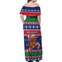 New Zealand Christmas Family Matching Off Shoulder Maxi Dress and Hawaiian Shirt Kiwi-sh You A Merry Christmas LT05 - Polynesian Pride