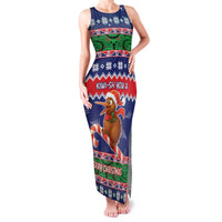 New Zealand Christmas Family Matching Tank Maxi Dress and Hawaiian Shirt Kiwi-sh You A Merry Christmas LT05 Mom's Dress Blue - Polynesian Pride