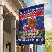 New Zealand Christmas Garden Flag Kiwi-sh You A Merry Christmas LT05 House Flag Blue - Polynesian Pride