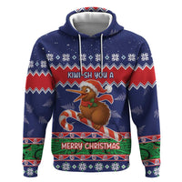 New Zealand Christmas Hoodie Kiwi-sh You A Merry Christmas LT05 Pullover Hoodie Blue - Polynesian Pride