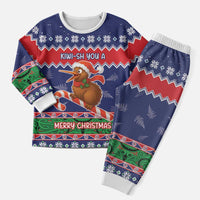 New Zealand Christmas Pajama Set Kiwi-sh You A Merry Christmas LT05 Men Blue - Polynesian Pride