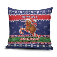 New Zealand Christmas Pillow Cover Kiwi-sh You A Merry Christmas LT05 Blue - Polynesian Pride