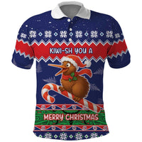 New Zealand Christmas Polo Shirt Kiwi-sh You A Merry Christmas LT05 Blue - Polynesian Pride