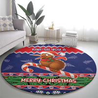 New Zealand Christmas Round Carpet Kiwi-sh You A Merry Christmas LT05 - Polynesian Pride