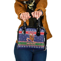 New Zealand Christmas Shoulder Handbag Kiwi-sh You A Merry Christmas LT05 One Size Blue - Polynesian Pride