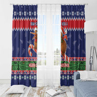 New Zealand Christmas Window Curtain Kiwi-sh You A Merry Christmas LT05 - Polynesian Pride