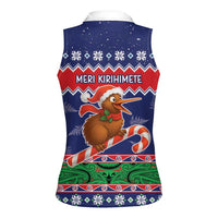 New Zealand Christmas Women Sleeveless Polo Shirt Kiwi-sh You A Merry Christmas LT05 - Polynesian Pride