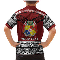 Personalised Tonga Constitution Day Family Matching Mermaid Dress and Hawaiian Shirt Tongan Kupesi Ngatu Pattern LT05 - Polynesian Pride