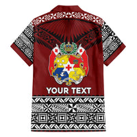Personalised Tonga Constitution Day Family Matching Off Shoulder Short Dress and Hawaiian Shirt Tongan Kupesi Ngatu Pattern LT05 - Polynesian Pride