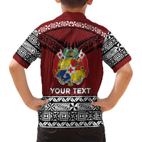 Personalised Tonga Constitution Day Family Matching Short Sleeve Bodycon Dress and Hawaiian Shirt Tongan Kupesi Ngatu Pattern LT05 - Polynesian Pride