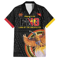 Papua New Guinea Tok Pisin Wik Family Matching Off Shoulder Maxi Dress and Hawaiian Shirt Land Of The Unexpected LT05 Dad's Shirt - Short Sleeve Black - Polynesian Pride