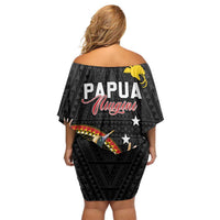 Papua New Guinea Tok Pisin Wik Off Shoulder Short Dress Land Of The Unexpected LT05 - Polynesian Pride