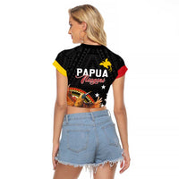 Papua New Guinea Tok Pisin Wik Raglan Cropped T Shirt Land Of The Unexpected LT05 - Polynesian Pride