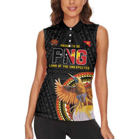 Papua New Guinea Tok Pisin Wik Women Sleeveless Polo Shirt Land Of The Unexpected LT05 - Polynesian Pride