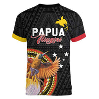 Papua New Guinea Tok Pisin Wik Women V-Neck T-Shirt Land Of The Unexpected LT05 - Polynesian Pride