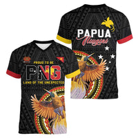 Papua New Guinea Tok Pisin Wik Women V-Neck T-Shirt Land Of The Unexpected LT05 - Polynesian Pride