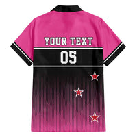 Custom New Zealand Women Cricket Family Matching Long Sleeve Bodycon Dress and Hawaiian Shirt Pink Simple Style LT05 - Polynesian Pride