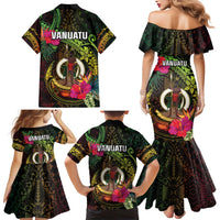 Vanuatu Family Matching Mermaid Dress and Hawaiian Shirt Be Strong Pray For Port Vila LT05 - Polynesian Pride