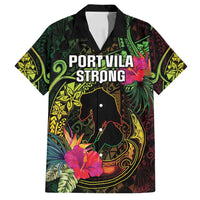 Vanuatu Family Matching Summer Maxi Dress and Hawaiian Shirt Be Strong Pray For Port Vila LT05 Dad's Shirt - Short Sleeve Black - Polynesian Pride