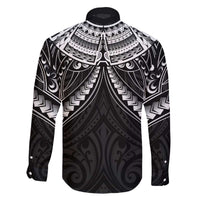 New Zealand Morepork Family Matching Off The Shoulder Long Sleeve Dress and Hawaiian Shirt Maori Pattern Black LT05 - Polynesian Pride