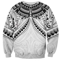 New Zealand Morepork Sweatshirt Maori Pattern White