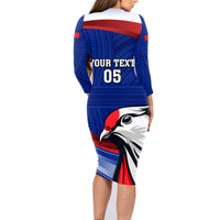 Custom Samoa Rugby Family Matching Long Sleeve Bodycon Dress and Hawaiian Shirt Manuma Ptilinopus Perousii LT05 - Polynesian Pride