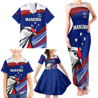 Custom Samoa Rugby Family Matching Tank Maxi Dress and Hawaiian Shirt Manuma Ptilinopus Perousii LT05 - Polynesian Pride