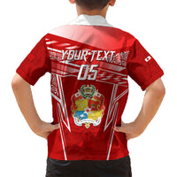 Custom Tonga Rugby Family Matching Short Sleeve Bodycon Dress and Hawaiian Shirt Kupesi Ngatu Pattern LT05 - Polynesian Pride