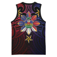 Haiti Philippines Basketball Jersey Haitian Coat Of Arms With Filipino Sun LT05 - Polynesian Pride