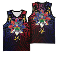 Haiti Philippines Basketball Jersey Haitian Coat Of Arms With Filipino Sun LT05 - Polynesian Pride