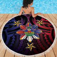Haiti Philippines Beach Blanket Haitian Coat Of Arms With Filipino Sun
