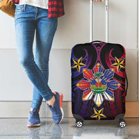 Haiti Philippines Luggage Cover Haitian Coat Of Arms With Filipino Sun LT05 - Polynesian Pride