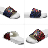 Haiti Philippines Slide Sandals Haitian Coat Of Arms With Filipino Sun