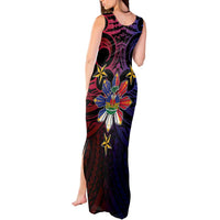 Haiti Philippines Tank Maxi Dress Haitian Coat Of Arms With Filipino Sun LT05 - Polynesian Pride