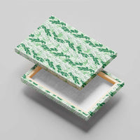 Hawaii Ti Leaf Maile Tuberose Lei Canvas Wall Art With Hanalei Leaf Green