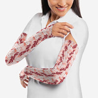 Hawaii Ti Leaf Maile Tuberose Lei Arm Sleeves With Hanalei Leaf Red