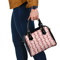 Hawaii Ti Leaf Maile Tuberose Lei Shoulder Handbag With Hanalei Leaf Red