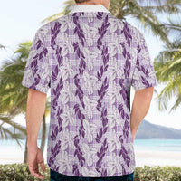 Hawaii Ti Leaf Maile Tuberose Lei Hawaiian Shirt With Hanalei Leaf Purple