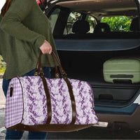 Hawaii Ti Leaf Maile Tuberose Lei Travel Bag With Hanalei Leaf Purple