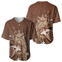 Samoa Tatau Marlin Baseball Jersey With Siapo Motifs Brown