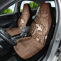 Samoa Tatau Marlin Car Seat Cover With Siapo Motifs Brown