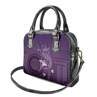 Samoa Tatau Marlin Shoulder Handbag With Siapo Motifs Violet