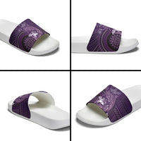 Samoa Tatau Marlin Slide Sandals With Siapo Motifs Violet