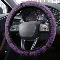 Samoa Tatau Marlin Steering Wheel Cover With Siapo Motifs Violet